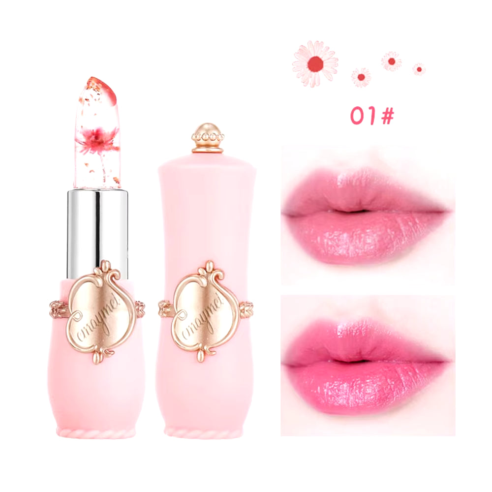 6-Color Transparent Moisturizing Jelly Color Changing Lipstick Temperature Changing Flower Lipstick